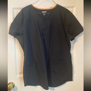 Scrubstar Black Short Sleeve Women's Scrub Top